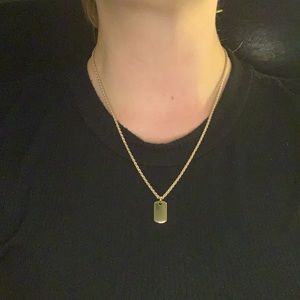 GOLD DOG TAG NECKLACE